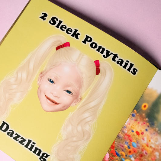 Olivia's Hair Affirmation Book cover featuring a beautifully created albinism edition celebrating uniqueness and hair positivity