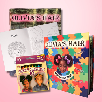 Olivia's Ultimate Special Bundle- 1 Box of Crayons + 1 Coloring Book + 1 Affirmation Book