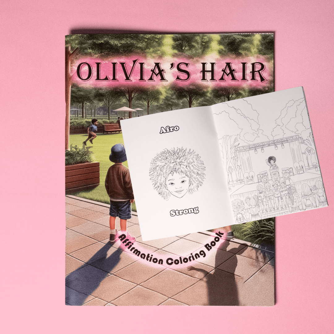 Olivia's Affirmation Coloring Book celebrating uniqueness and self-love for little girls