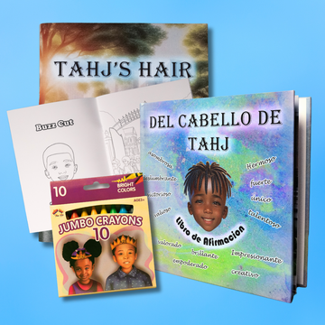 Tahj's Ultimate Special Bundle- 1 Box of Crayons + 1 Coloring Book + 1 Affirmation Book