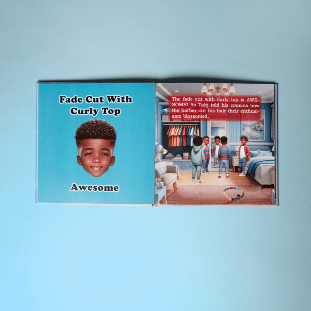 Cover of Tahj's Crowned By God Hair Affirmation Book Original Edition for young boys