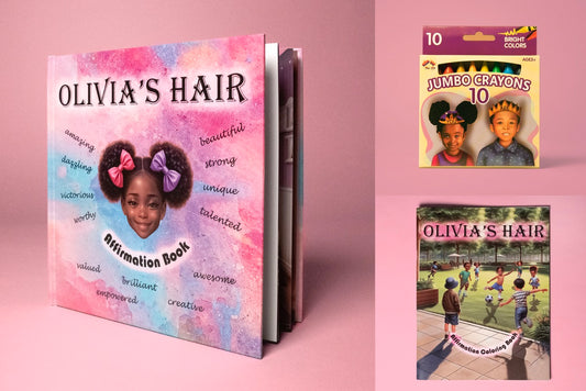 1 Box of Crayons + 1 Coloring Book + 1 Picture Book Bundle